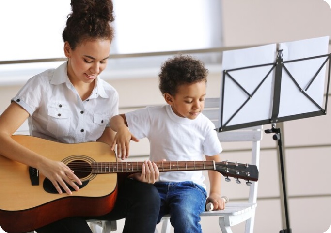 Music Therapy leverages the power of music to improve communication and sensory integration in autistic children.